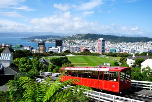 Thủ đô Wellington với nhiều xe điện.